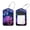 multicolored 3, variant on 2 Pack Leather Luggage Tag with Stainless Steel Loop, Neon Rose Glowing Stars Butterfly Baggage Handbag Travel Suitcase Tags with Name ID Card Perfect to Quickly Spot Luggage Suitcase
