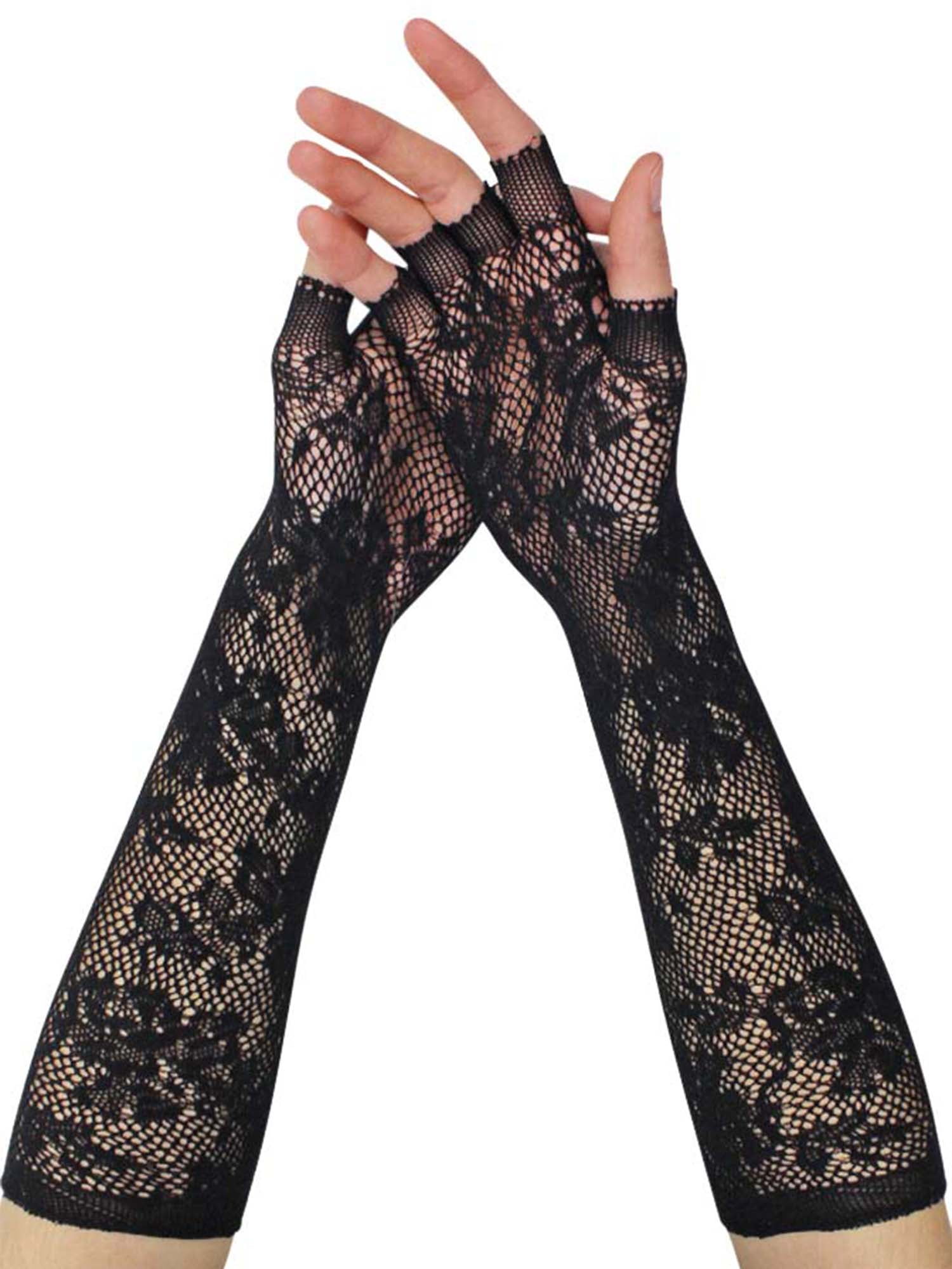 long black lace gloves