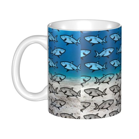 

Ceramic Mug Funny Coffee Milk Tea Mug Cup shark Cup