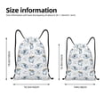 thumbnail image 2 of Honeii Cute Shark Print Drawstring Backpack,Drawstring Bags String Backpack Gym Cinch Sack Backpack Sport Bag Draw-Medium, 2 of 6