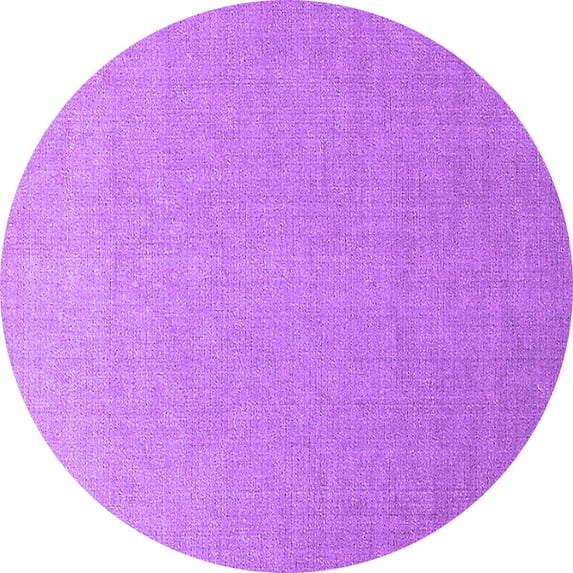 Ahgly Company Indoor Round Solid Purple Modern Area Rugs, 3' Round
