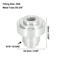 thumbnail image 3 of 1pcs AN6 -AN6 3/8" Fuel Oil Pump Tank Male Flare Bulkhead Fitting Weld on Hose Barb Adapter Connector Round Base Bung, 3 of 6