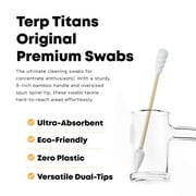 TerpTitans Original – Bamboo Cotton Swabs | Dual-Tip: Spiral for Maximum Absorption & Fine Point for Pinpoint Precision | Extra Strong, Lint-Free | 200 Count Box (400)