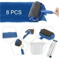 thumbnail image 5 of Kit de rodillos para pintar el hogar con acabado perfecto, herramienta para decorar el pasillo con extensión ajustable que ahorra tiempo para limpiar esquinas y bordes fácilmente (8 piezas/juego), 5 of 5