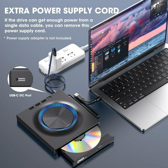 Binmer External Optical Drive Mobile DVD Portable Powerhouse For Data And Media The Versatile External DVD Your-the Data And Entertainment Solutio