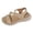 Khaki, variant on Strappy Sandals for Women Thick Soft Sole Cushioned Athletic Walking Shoes Quick Drying Nonslip Casual Flat Beach Shoes Pink Size 6.5