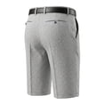 thumbnail image 4 of GrmtClth Mens Fashion Short‑Pants Casual Solid Color Straight Leg Formal Golf Shorts Flat Front Regular Fit Summer Daily Office Shorts Light Gray 33, 4 of 5