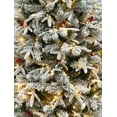 thumbnail image 4 of 7 Foot Light Flocked Green Balsam Fir Christmas Tree Pre-lit (7ft Pre-lit), 4 of 5