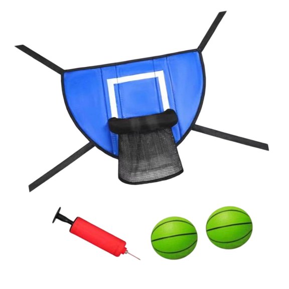 Mini aro de baloncesto para trampolín, soporte de baloncesto, aro desmontable para mates azul