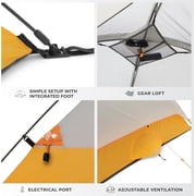 CORE 8'x 7' 4 Person Dome Backpacking Camping Tent, 10 lbs
