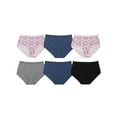 thumbnail image 5 of Hanes Women's High-Waisted Brief Underwear Pack, Moisture-Wicking, 6-Pack Basic 8, 5 of 6
