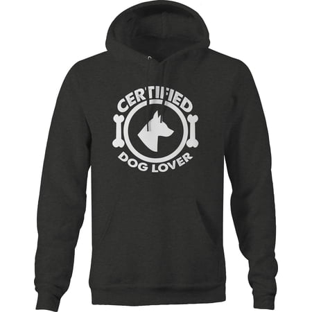 Certified Dog Pet Parent Animal Dog Person Pullover Hoodie Medium Dark Gray