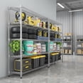 thumbnail image 3 of Legooin 5-Tier Garage Shelving Unit on Wheels 60"W x 18"D x 82"H Industrial Storage Rack Heavy Duty Wire Shelves, Silver, 3 of 8