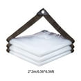 thumbnail image 3 of Transparent Waterproof Outdoor Rain Cover | Clear Plastic Fabric with Sealed Edges for Decking Chicken Coop Porch Awning Camping | 2x2m Sun Shade | Durable Easy Install | 1 Piece, 3 of 9