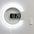 thumbnail image 2 of Reloj de pared digital Sunnimix 3D 12 LED Control remoto despertador de temperatura, 2 of 8