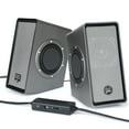 thumbnail image 1 of GOgroove Laptop Computer Speakers - SonaVERSE O2 USB Powered Desktop Speakers with Dual Passive Bass Woofers, Built-in Volume Dial, Sleek Compact Design for Small Desks and Mobile PCs (Black), 1 of 4