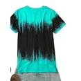 thumbnail image 4 of DYMADE Women's Summer Casual Tops Round Short Sleeve Gradient Print Tunic T-Shirts, 4 of 4
