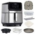 thumbnail image 1 of Yedi Evolution 6.8-Quart Air Fryer with Ceramic Basket, Deluxe Accessory Kit & Recipe Book – Stainless Steel – OPEN BOX – Tested & Guaranteed, 1 of 6