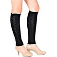 thumbnail image 2 of KESIS Women's Cable Knit Leg Warmers Knitted Crochet Long Socks Navy Blue, 2 of 3