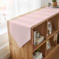thumbnail image 4 of Pink Striped Table Runner Linen Burlap Table Runner 90 Inches Long Modern Minimalist Boho Stripes Dresser Scarves for Kitchen Island Coffee Dining Room Party Wedding Banquet Holiday Decor 13"x90", 4 of 8