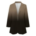thumbnail image 4 of Gibobby Blazer de mujer Chamarra blazer para mujer estilo casual con botones solapa para negocios color liso ligero ropa exterior con bolsillos(Caqui,XG), 4 of 5
