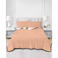 thumbnail image 2 of Quilts Twin Size Bedding Set, Peach Fuzz Lightweight Quilted Comforter, Modern Pure Peach Fuzz Soft Reversible Bedspread Coverlet with Pillow Covers for All Season, 68" x 86", 2 of 7
