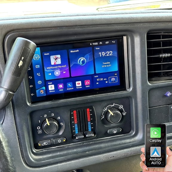 Gsuatey Car Radio for Chevrolet Tahoe 2003-2007, Android 13 Car Stereo with Wireless CarPlay Android Auto 7" Touch Screen Radio with GPS WiFi Bluetooth FM/RDS HD Backup Camera