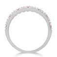 thumbnail image 3 of Diamond and Pink Sapphire Ring Guard Stackable 14k White Gold (0.32ct), 3 of 6