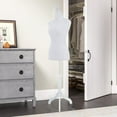 thumbnail image 2 of PayLessHere Adjustable Dress Form Mannequin, 49.6-63.4" High Density Foam with Wood Tripod, White, 2 of 8