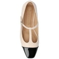 thumbnail image 4 of Journee Womens Theah T-Strap Cap Toe Mary Jane Dress Flats, Widths Available, 4 of 9