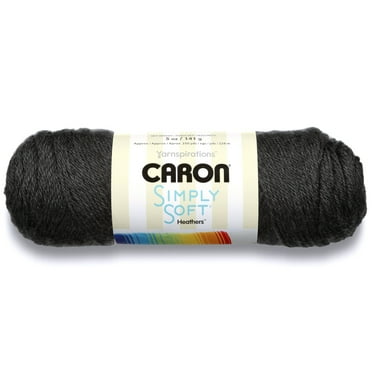 CARON SIMPLY SOFT HEATHERS YARN (141G/5OZ), CHARCOAL HEATHER