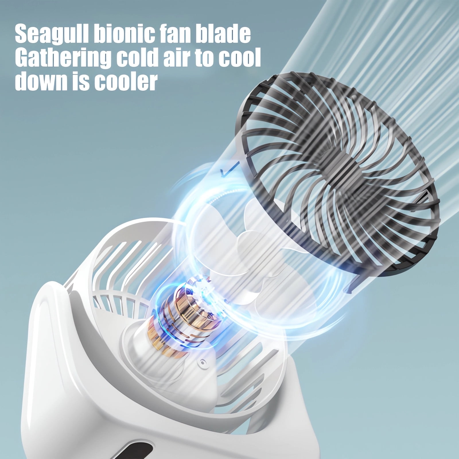 Specollect 4Pcs USB Desk Fan,Home Circulation Fan,Small But Powerful,Personal Portable Quiet 3 Speeds,Adjustable Mini Table Desktop fan for Cooling Home Office Car Summer Travel Gifts 14.2x13.8x7.5cm