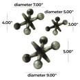 thumbnail image 4 of 5", 7", 9"W Silver Metal Jack Sculpture, by CosmoLiving by Cosmopolitan (3 Count), 4 of 15