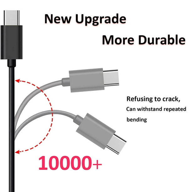 3 Câbles de charge rapide USB C durable