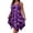 Purple, variant on NinXxx Women‘s Square Neck Sleeveless Camo Dress Loose Casual Tunic Sundress Blue XL