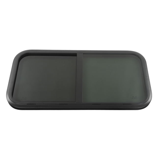 RV Sliding Window, Black Tempered Glass, Waterproof Seal, Net, Aluminum Alloy Frame, 48.4 X 20.9in, for RVs, Motorhomes, Construction Vehicles