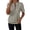 Beige, variant on Quilted Shirts for Women Half Zip up V Neck Summer Puff Short Sleeve Banded Bottom Blouses Trendy Textured Knit Fall Pullover Sweater Tops