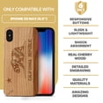 thumbnail image 7 of Case Yard Wooden Case Outside Soft TPU Silicone Slim Fit Shockproof Wood Phone Cover for Girls Boys Men and Women Supports Wireless Charging California Republic Design case for iPhone-XS-Max, 7 of 7