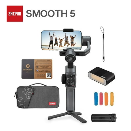 UPC: 0191493002524 | ZHIYUN Smooth 5 Combo Package [Official] Professional Phone Gimbal Handheld Stabilizer 3-Axis Smartphone for iPhone 13 Pro Max/Samsung s20 Fe/Huawei/Xiaomi