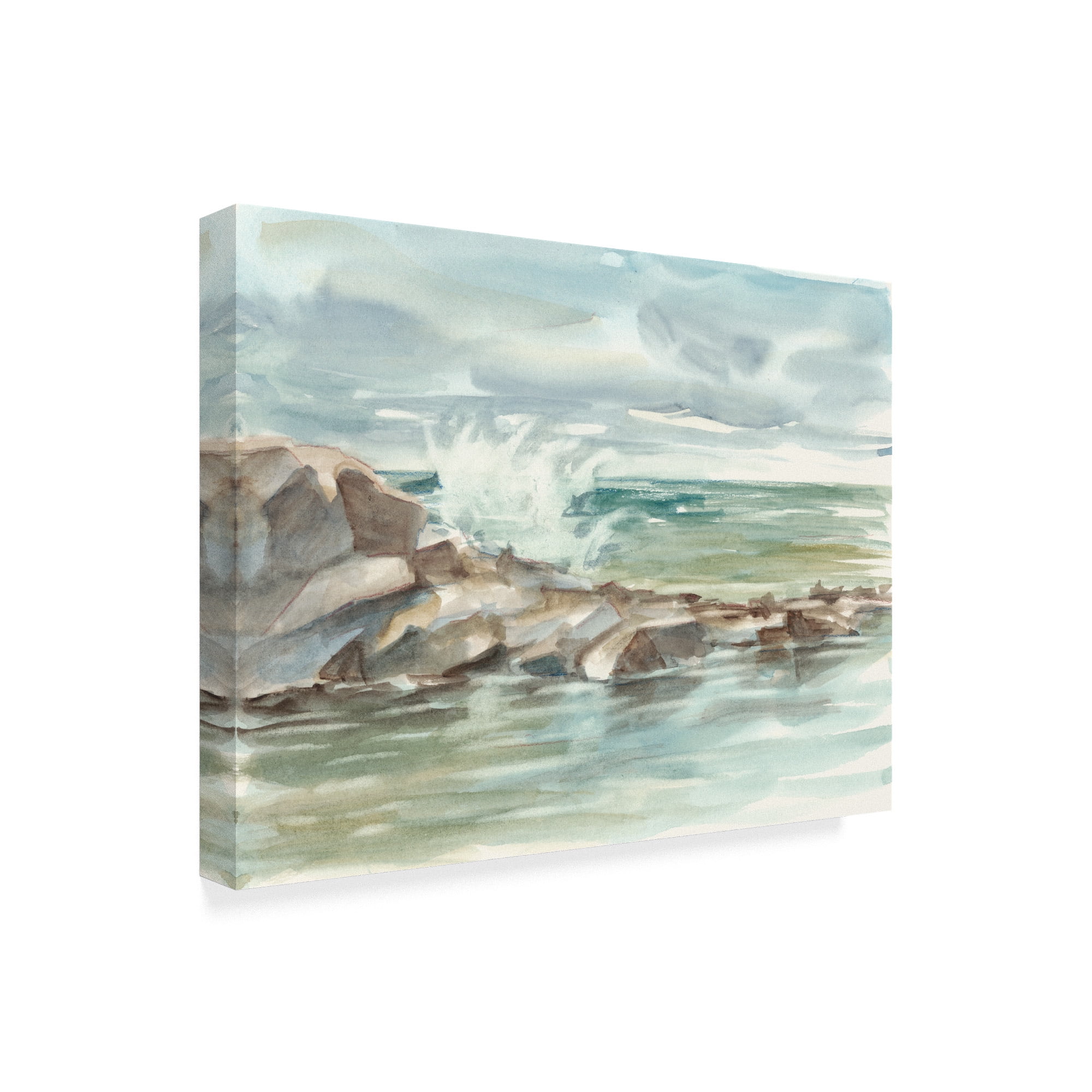 Trademark Fine Art 'UA CH Coastal Watercolor IV' Canvas Art by Ethan Harper