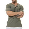 thumbnail image 5 of ICEMOOD Mens Dry Fit Henley Shirt Short Sleeve Gym Tshirt Cool Feeling Summer Basic 3 Button Tee, 5 of 6