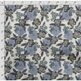 thumbnail image 4 of Soimoi Floral Print, Poly Taffeta Fabric Decor Sewing Fabric By The Yard- 56 Inch WideDecorative Fabric For Outdoor Upholstery, Umbrellas And Home Accents-Blue, 4 of 5