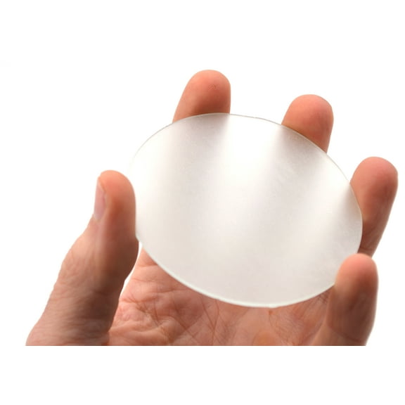 3" (7.5cm) Frosted Glass Circular Beaker/Gas Jar Cover, 1.7mm Thick - Eisco Labs