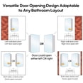thumbnail image 6 of ANGELES HOME 20" x 36" Mirror Medicine Cabinet, Wall Mounted Medicine Cabinet with Tempered Mirror, Anodized Chrome Aluminum Frame, Bathroom Cabinet with 3 Adjustable Shelves, Left Open Door, 6 of 12