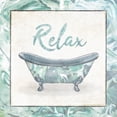 thumbnail image 2 of Villa, Mlli 20x20 Black Ornate Wood Framed with Double Matting Museum Art Print Titled - Relax Abstract Bath, 2 of 4