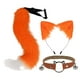 thumbnail image 4 of Conjunto de orejas y cola de gato para cosplay, cola de animal para espectáculos en el escenario, actuación, carnaval Naranja, 4 of 8