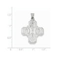thumbnail image 4 of 14k White Gold Four Way Medal (25x30mm) Pendant / Charm, 4 of 4