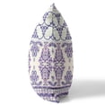 thumbnail image 3 of Nandini Flowers Indoor/Outdoor Fabric Pillow with Zip in Off White Purple 18x18, 3 of 5
