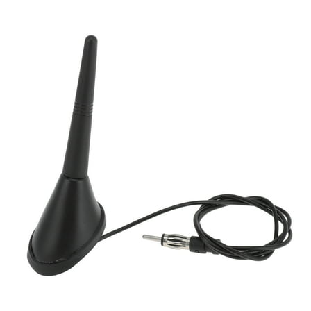 Unique Bargains 1 Pc AM/FM Radio Signal Antenna Mount 3.5" Car Radio Aerial with 31.5" Cable Black Rubber ABS Metal