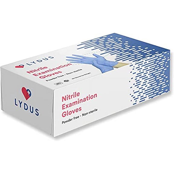 OSTC Lydus 4 Mil Latex Free Nitrile Textured Finger Exam Gloves - Medium